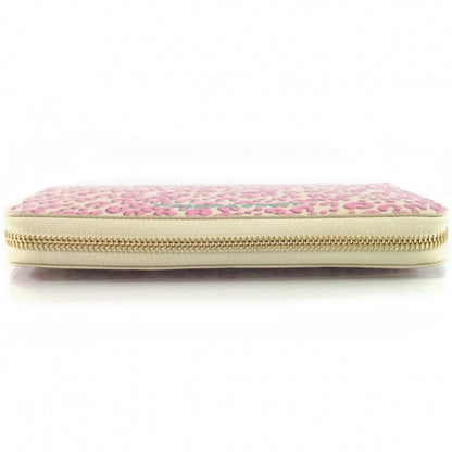 Louis Vuitton Leopard Zippy Wallet Coral White 3 of 8