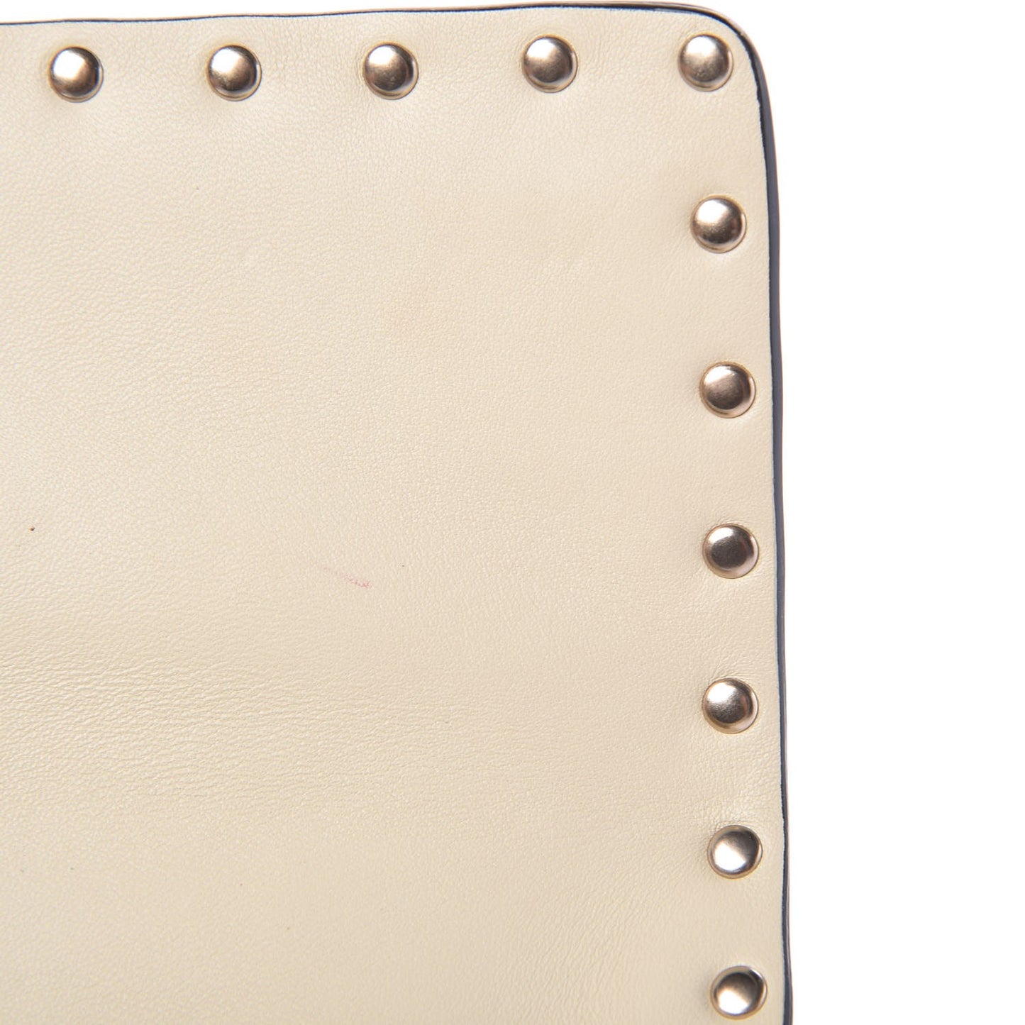 Nappa Medium Rockstud Spike Shoulder Bag Light Ivory