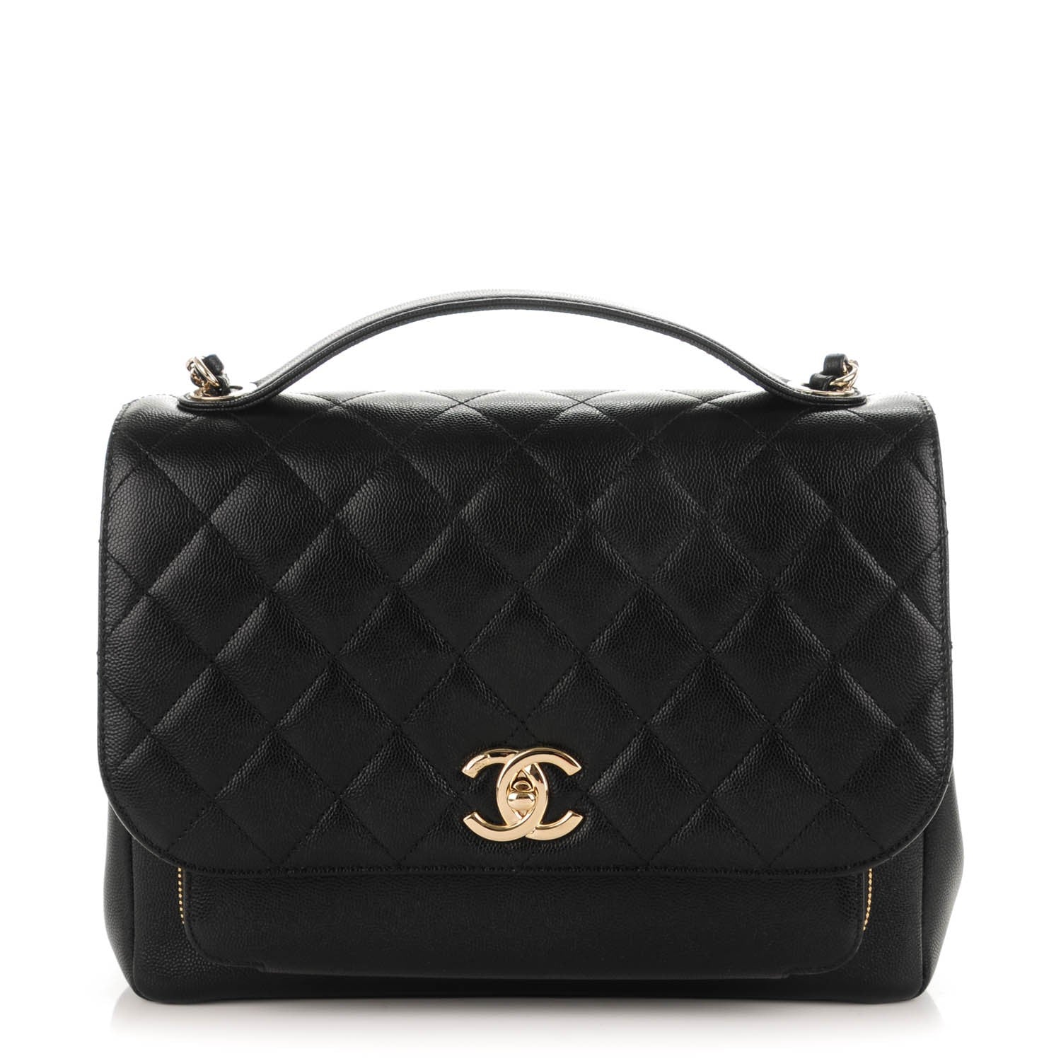 Chanel Caviar Quilted Large Business Affinity Flap Black 1 of 8