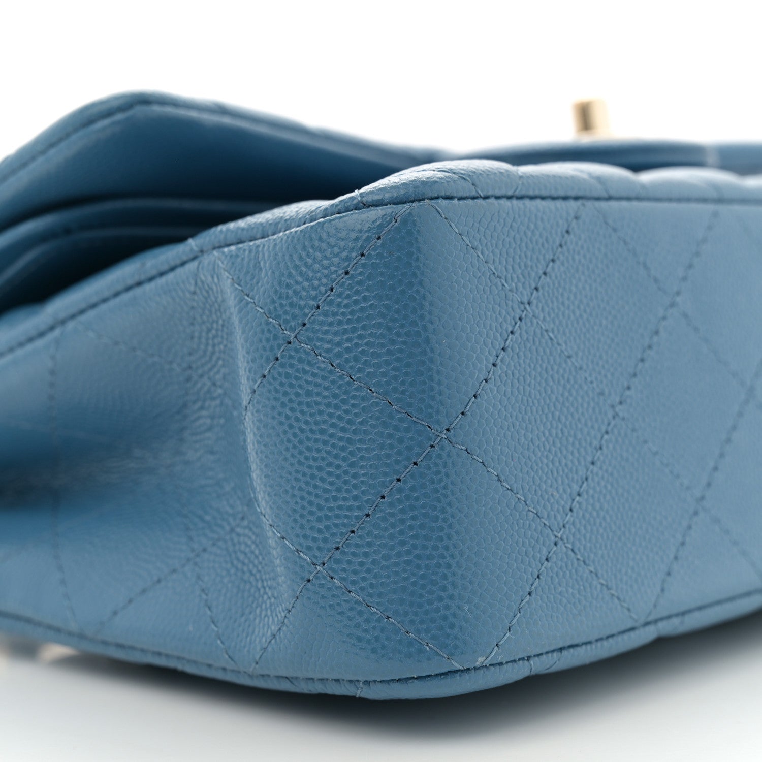 Chanel Caviar Quilted Small Double Flap Blue 9 of 11