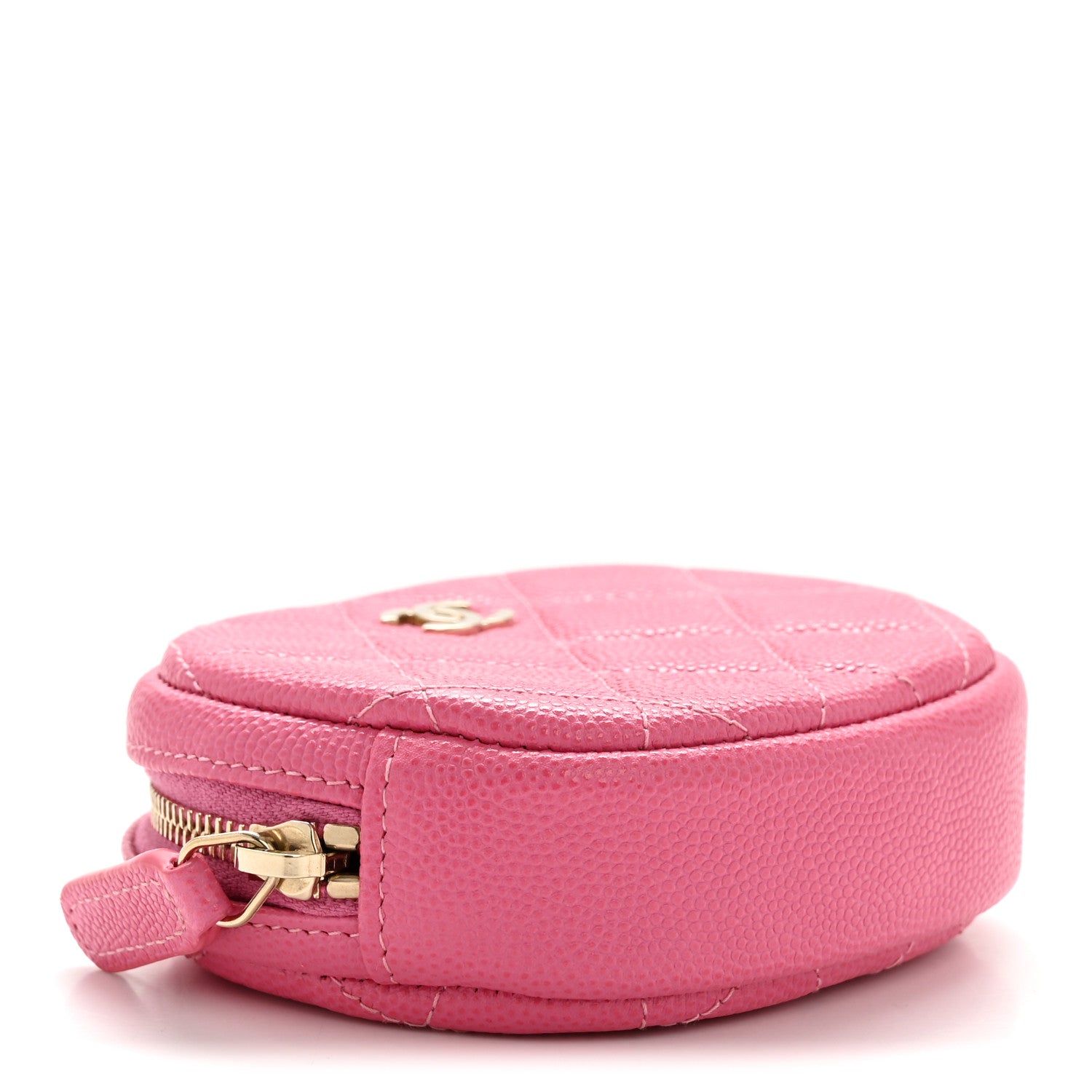 Chanel Caviar Quilted Zip Around Classic Coin Purse Pink 4 of 8