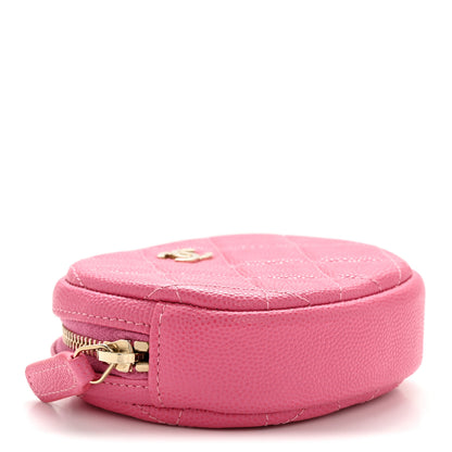 Chanel Caviar Quilted Zip Around Classic Coin Purse Pink 4 of 8