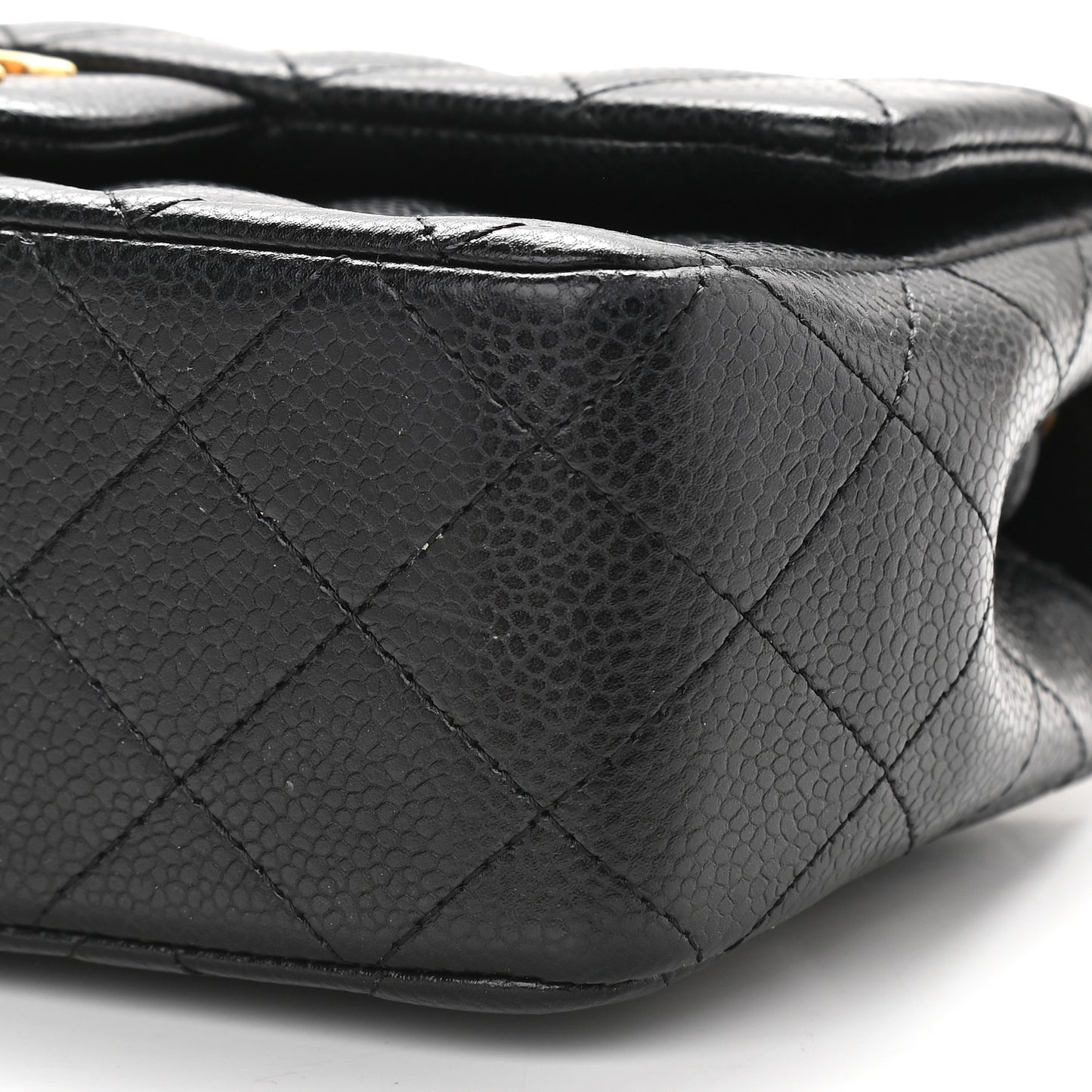 Caviar Quilted Mini Rectangular Flap Black
