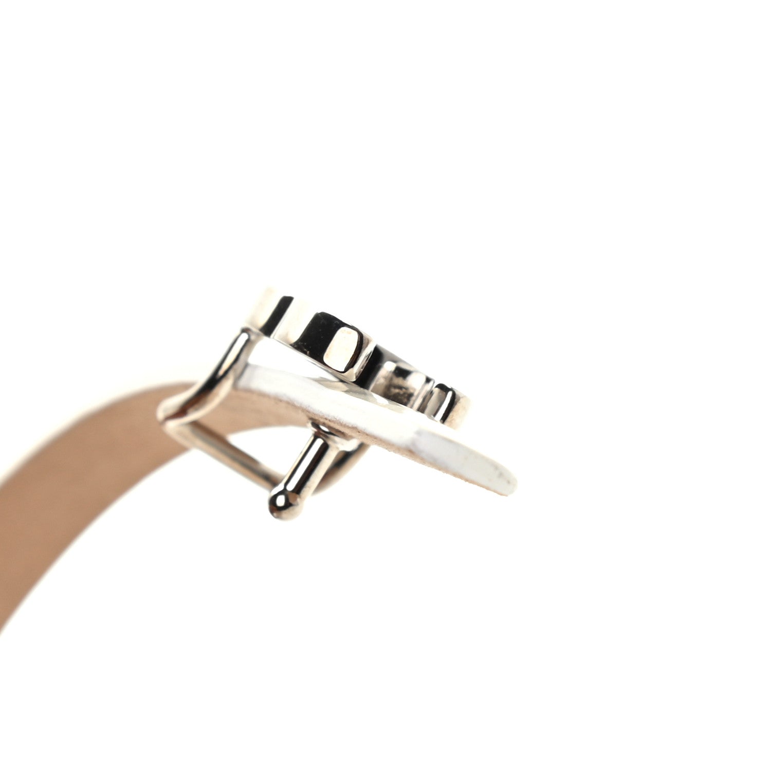 Chanel Patent Calfskin CC Logo Skinny Belt 80 32 White 8 of 8