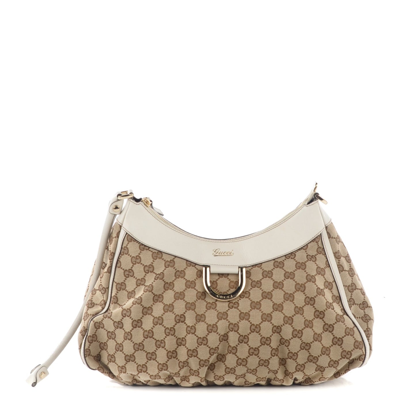 Monogram D Gold Large Hobo Off White