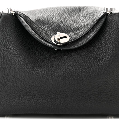 Hermes Taurillon Clemence Lindy 26 Black 8 of 12