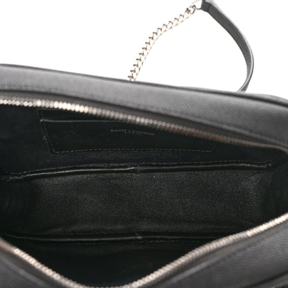 Saint Laurent Grain De Poudre Matelasse Monogram Mini Lou Camera Bag Asphalt 5 of 11