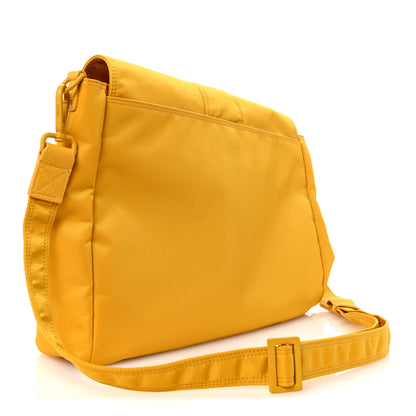 Fendi Econyl Nylon Cuoio Romano Monochrome Large Baguette Messenger Bag Sunflower 3 of 10