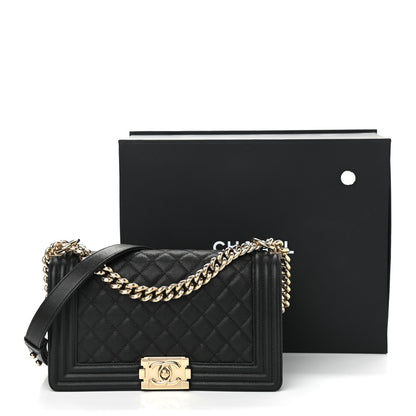 Chanel Caviar Quilted Medium Boy Flap Black 12 of 12