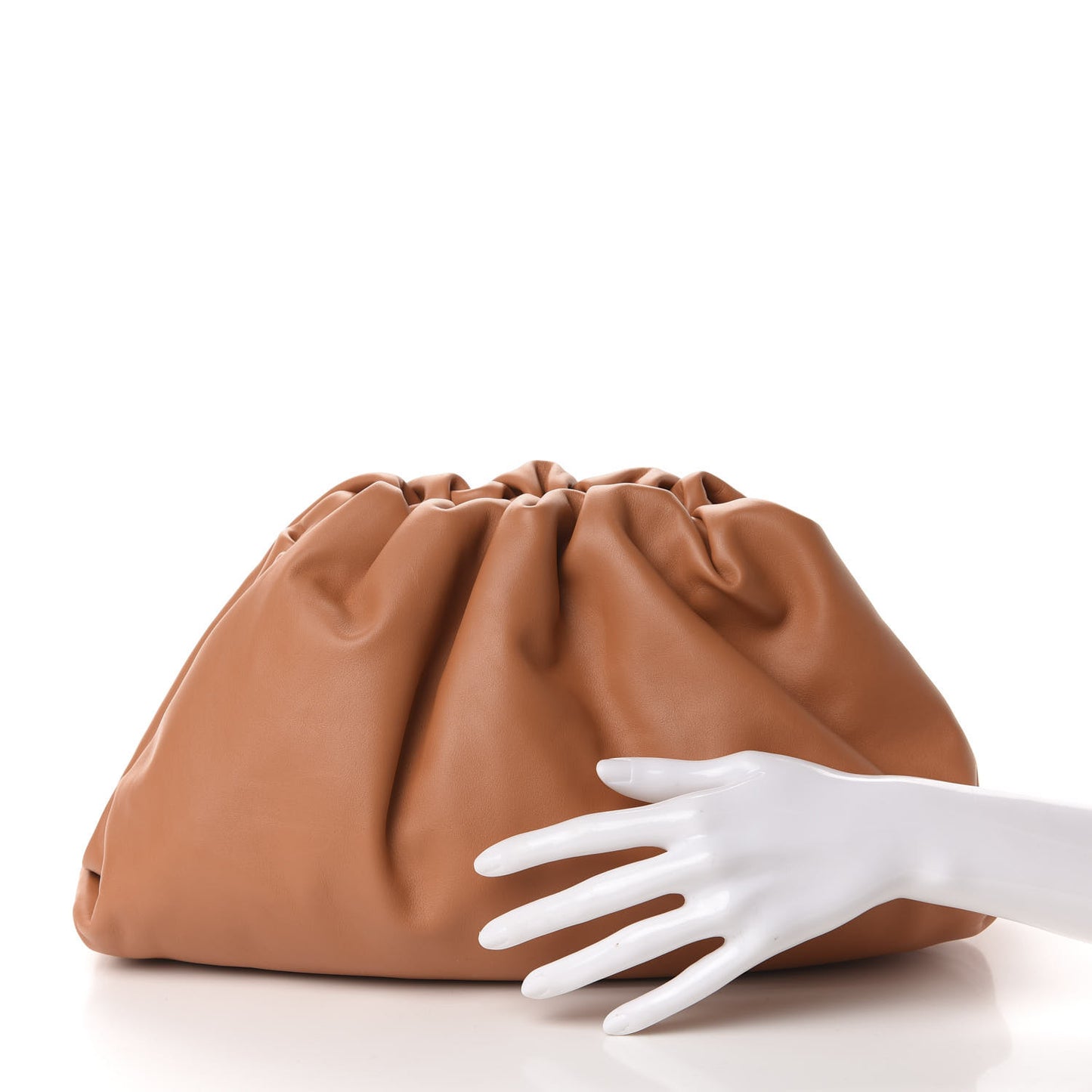 Smooth Butter Calf The Pouch Oversized Clutch Light Orange