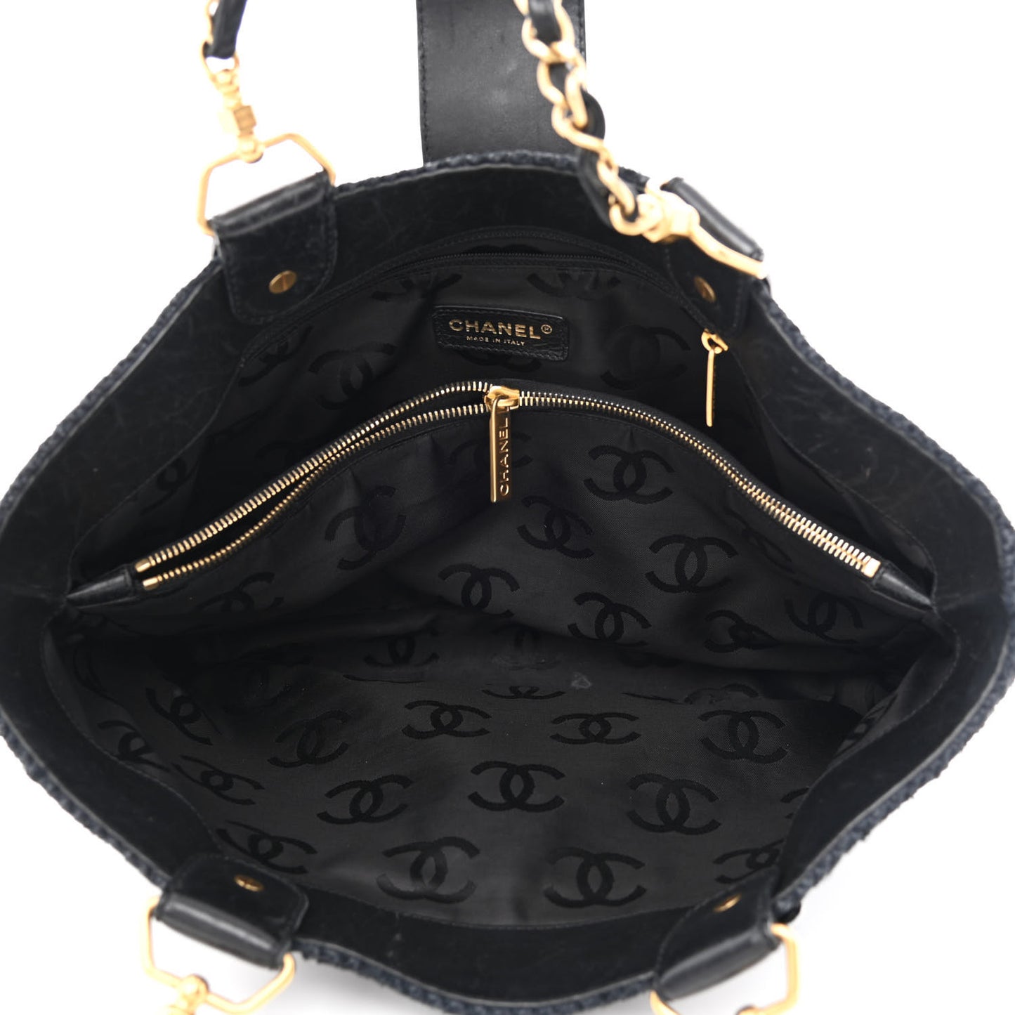 Straw Raffia Tote Black