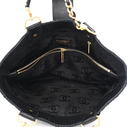 Chanel Straw Raffia Tote Black 5 of 11