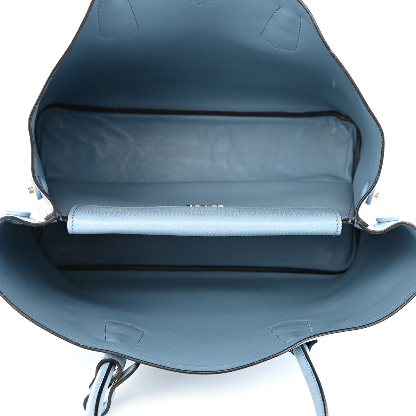 Saffiano Cuir Medium Double Bag Astrale Blue