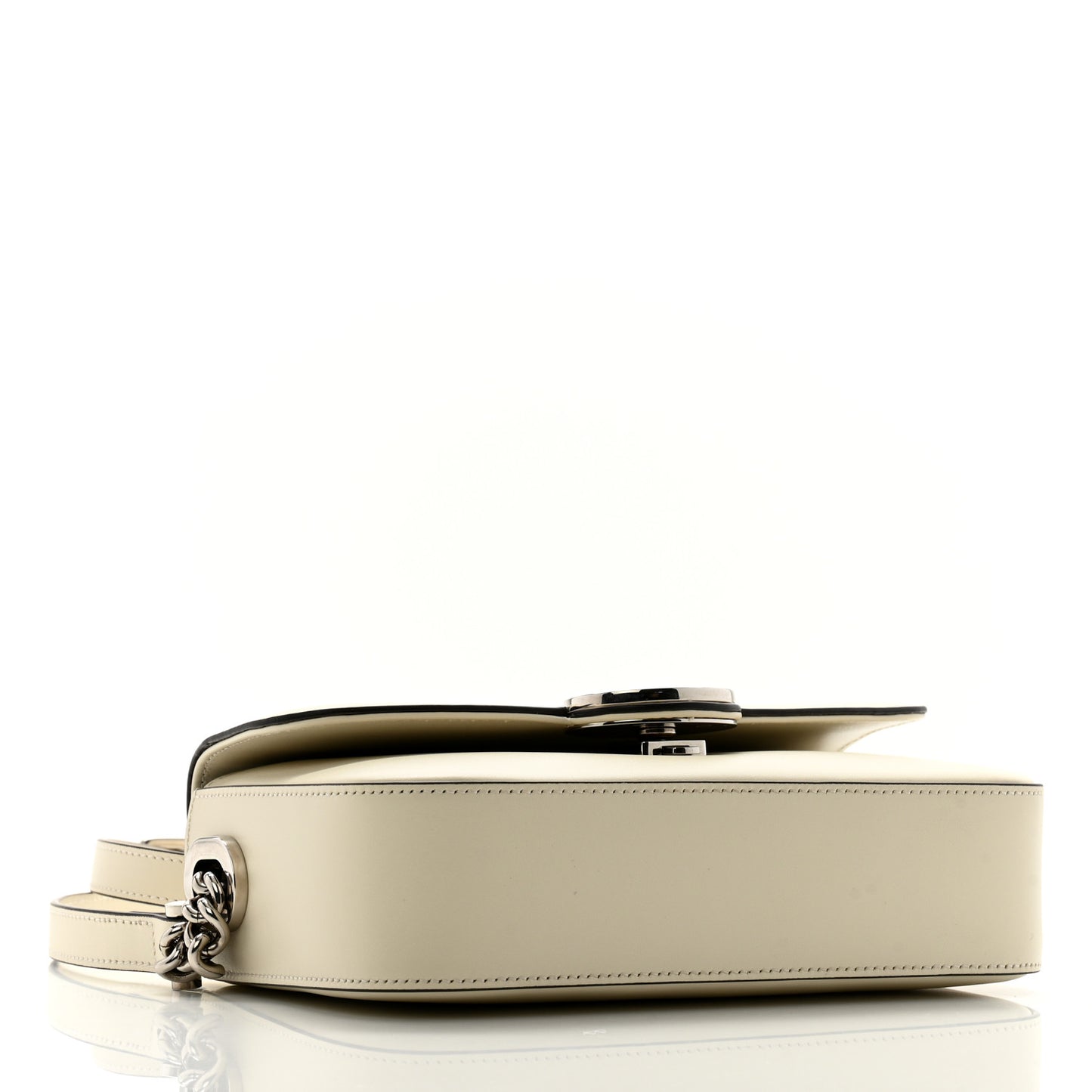 Senna Calfskin Petite GG Top Handle Shoulder Bag Mystic White