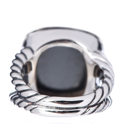 David Yurman Sterling Silver Diamond Black Orchid 14mm Albion Ring 54 7 4 of 5