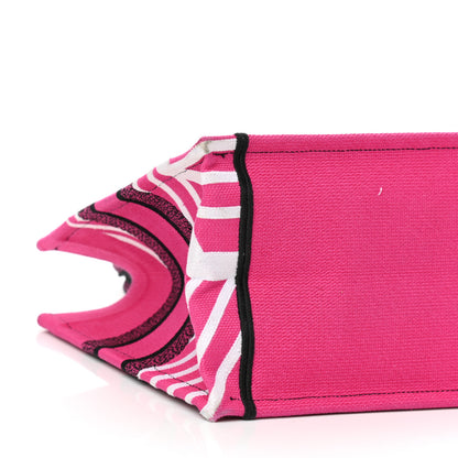 Christian Dior Canvas Embroidered Medium Jungle Pop Book Tote Fuchsia Multicolor 9 of 11