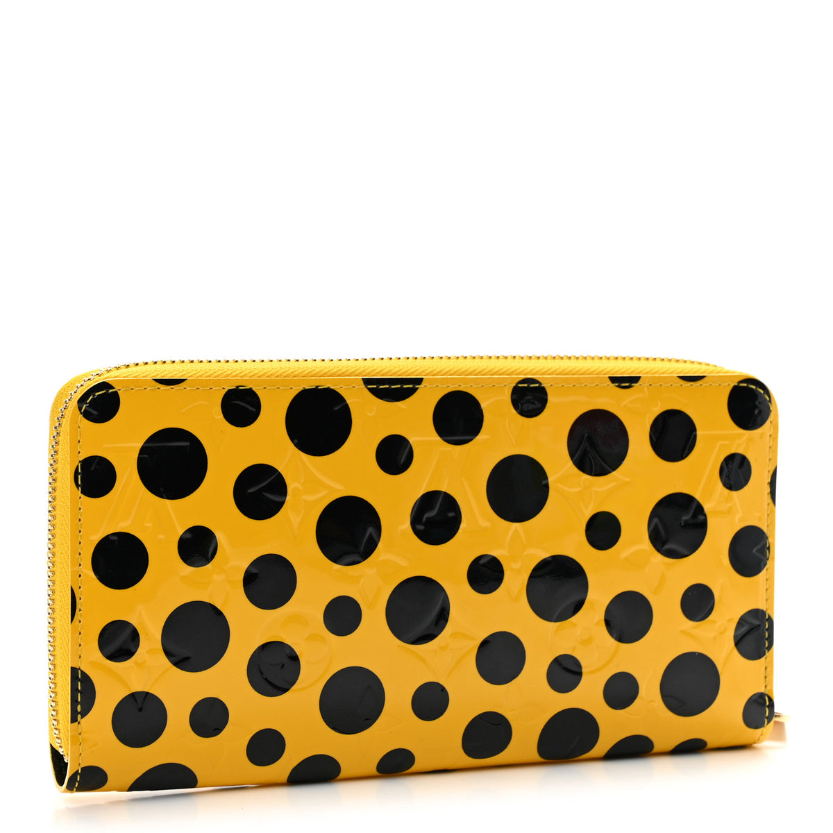 Louis Vuitton Empreinte Monogram Giant Zippy Polka Dot Wallet Yellow Black 3 of 10