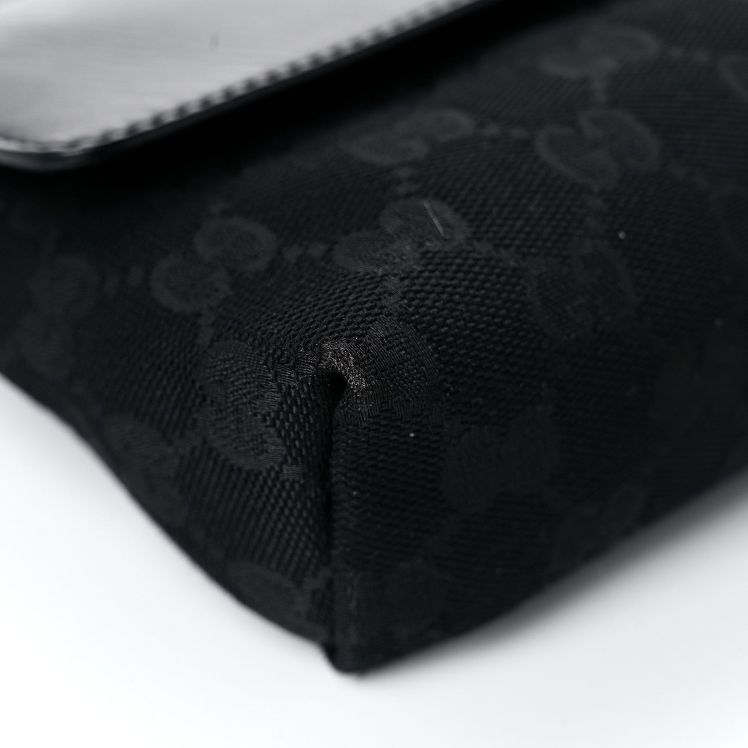 Gucci Calfskin Monogram Belt Bag Black 8 of 16