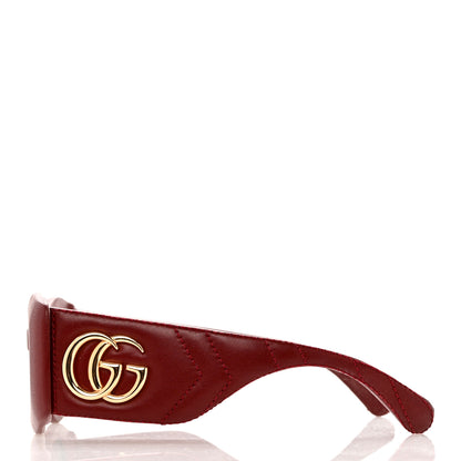 Gucci Acetate Frame GG Marmont Logo Sunglasses Red 3 of 6