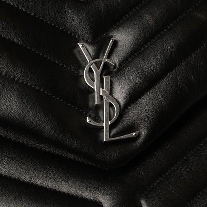 Saint Laurent Calfskin Y Quilted Monogram Large Loulou Chain Satchel Black 10 of 13