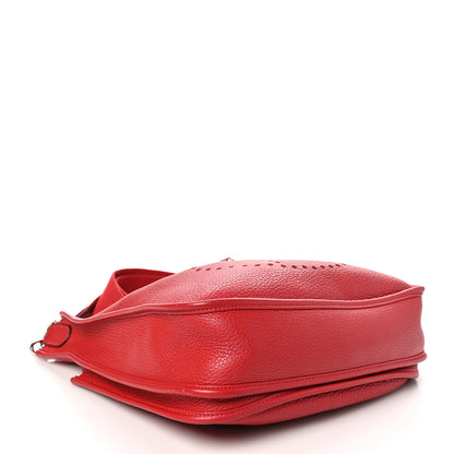 Hermes Taurillon Clemence Evelyne III PM Rouge Casaque 4 of 10
