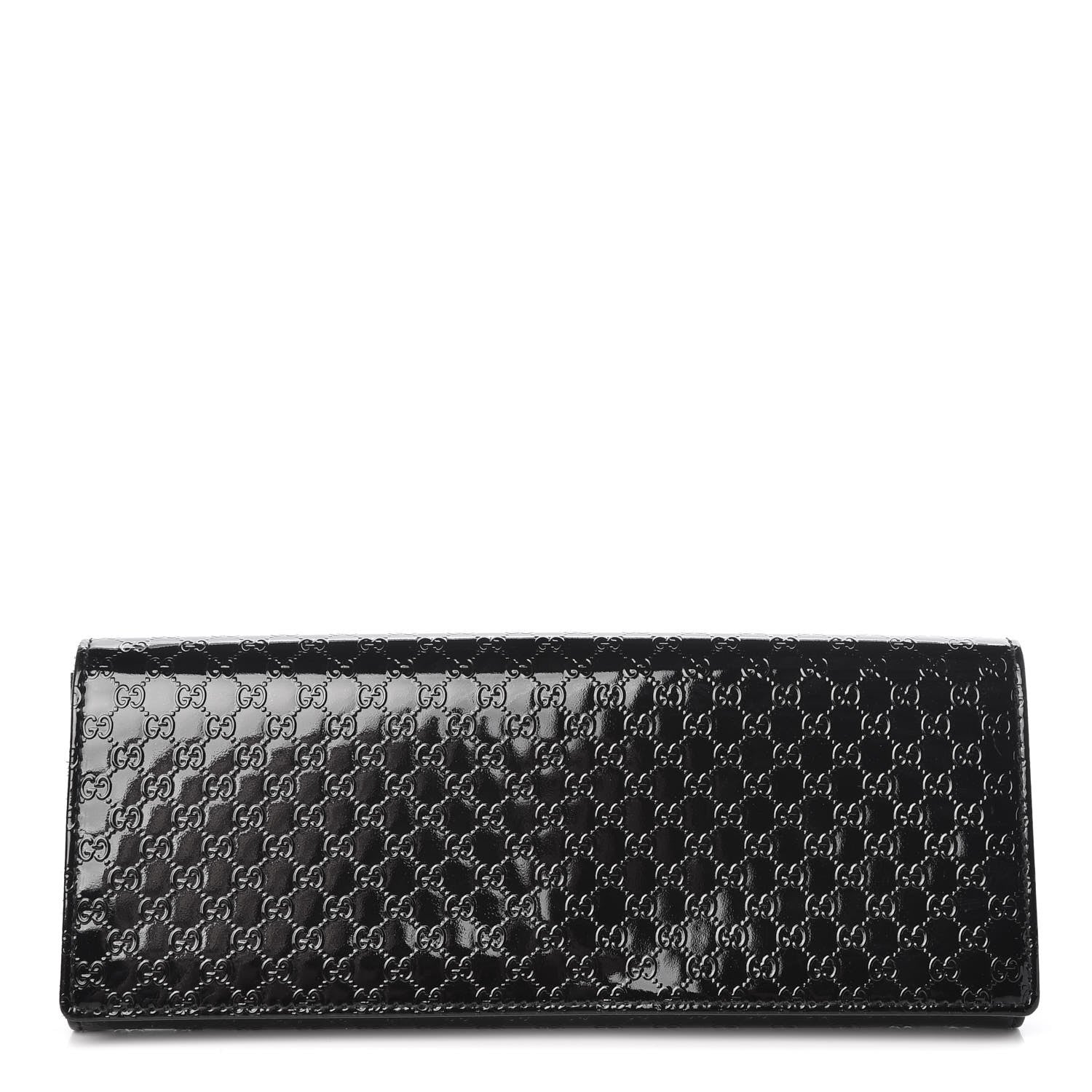 Gucci Patent Microguccissima Small Broadway Clutch Black 1 of 10