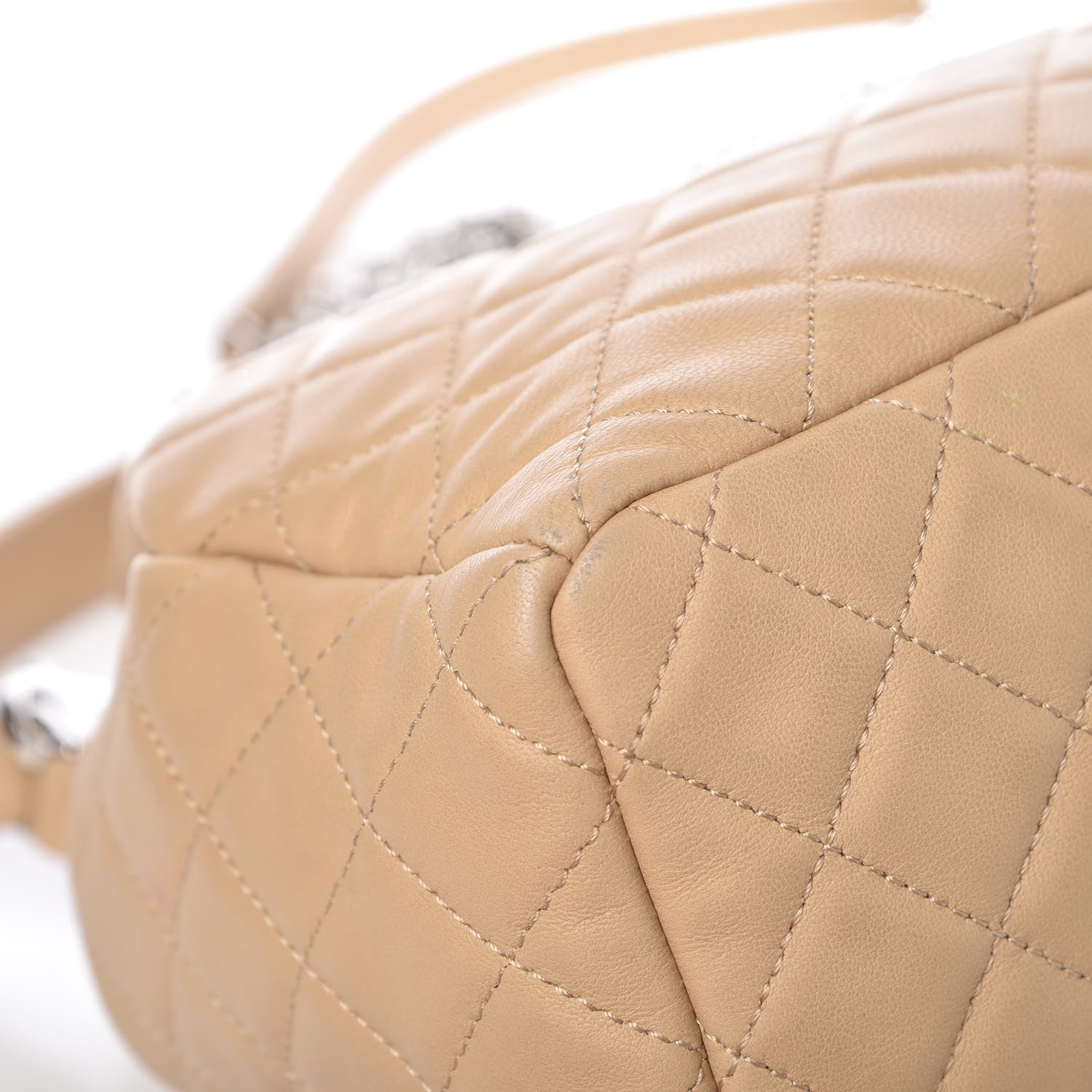 Chanel Lambskin Quilted Small CC Chain Bucket Bag Beige 11 of 13