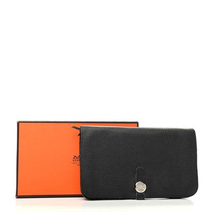Hermes Togo Dogon Duo Wallet Black 11 of 11