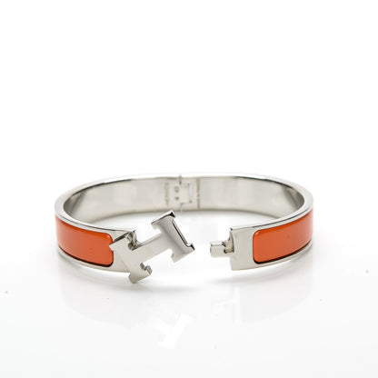 Hermes Enamel Clic Clac H Narrow Bracelet PM Orange 5 of 5