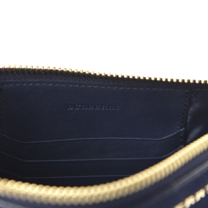 Burberry Suede Fringe Peyton Crossbody Clutch Bag Blue 8 of 9