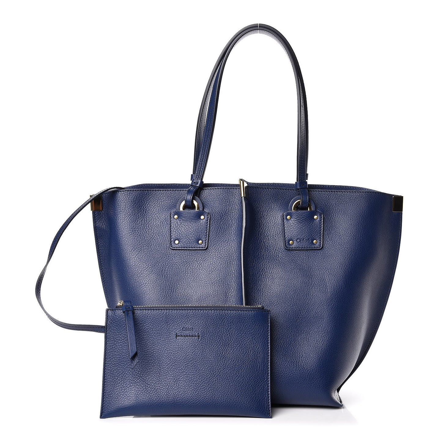 Smooth Calfskin Medium Vick Tote Captive Blue