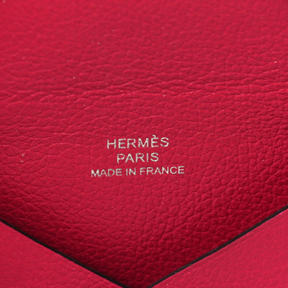 Hermes Evercolor Calvi Card Case FRAMBOISE 6 of 7