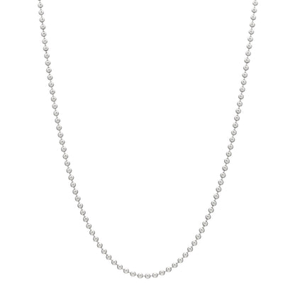 Tiffany Sterling Silver 2.5mm Bead Chain Necklace 16" 1 of 6