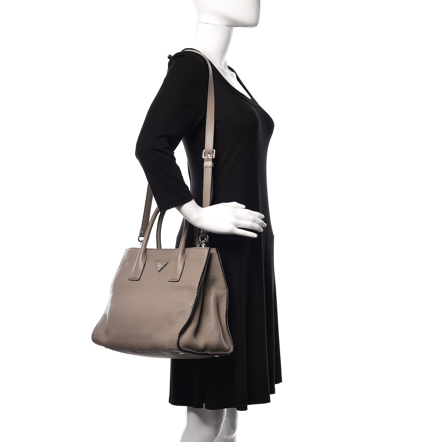 Vitello Daino Twin Pocket Tote Argilla