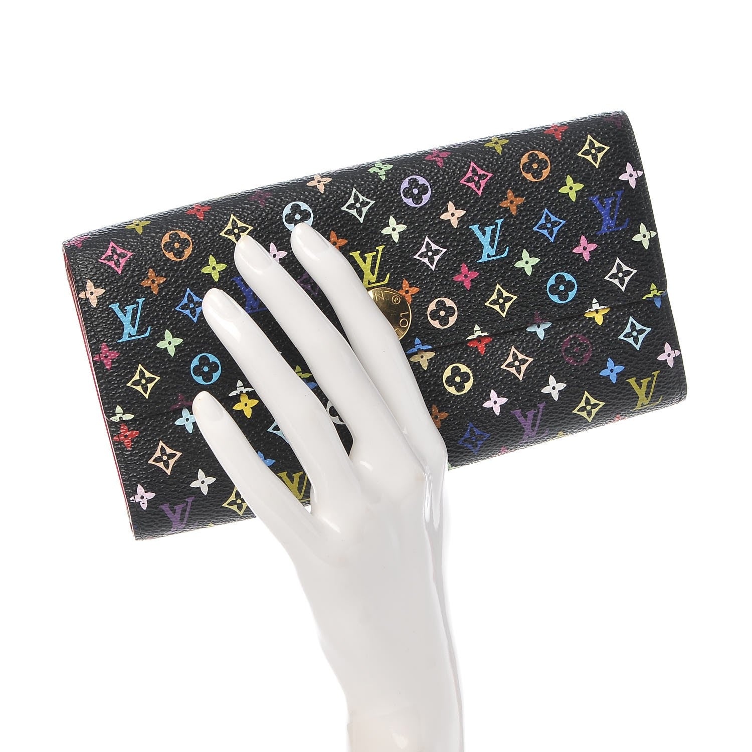 Louis Vuitton Monogram Multicolor Sarah Wallet Black Grenade 2 of 8
