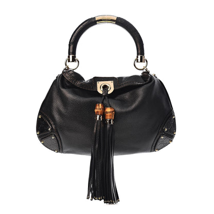Gucci Calfskin Medium Indy Top Handle Hobo Black 1 of 10
