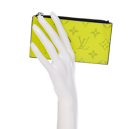 Louis Vuitton Monogram Taiga Coin Card Holder Yellow 2 of 7