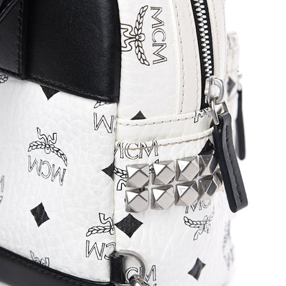 MCM Visetos Side Stud X-Mini Stark Backpack White 9 of 14