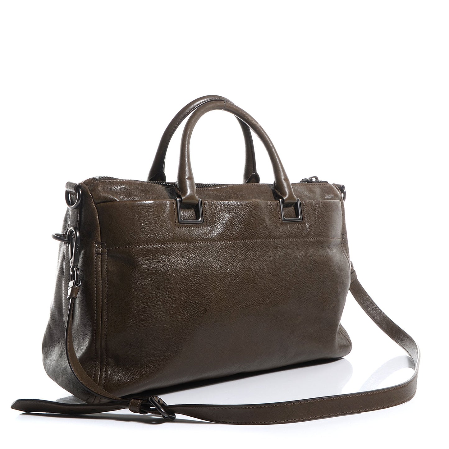 Glace Calf Extra Wide Tote Militare