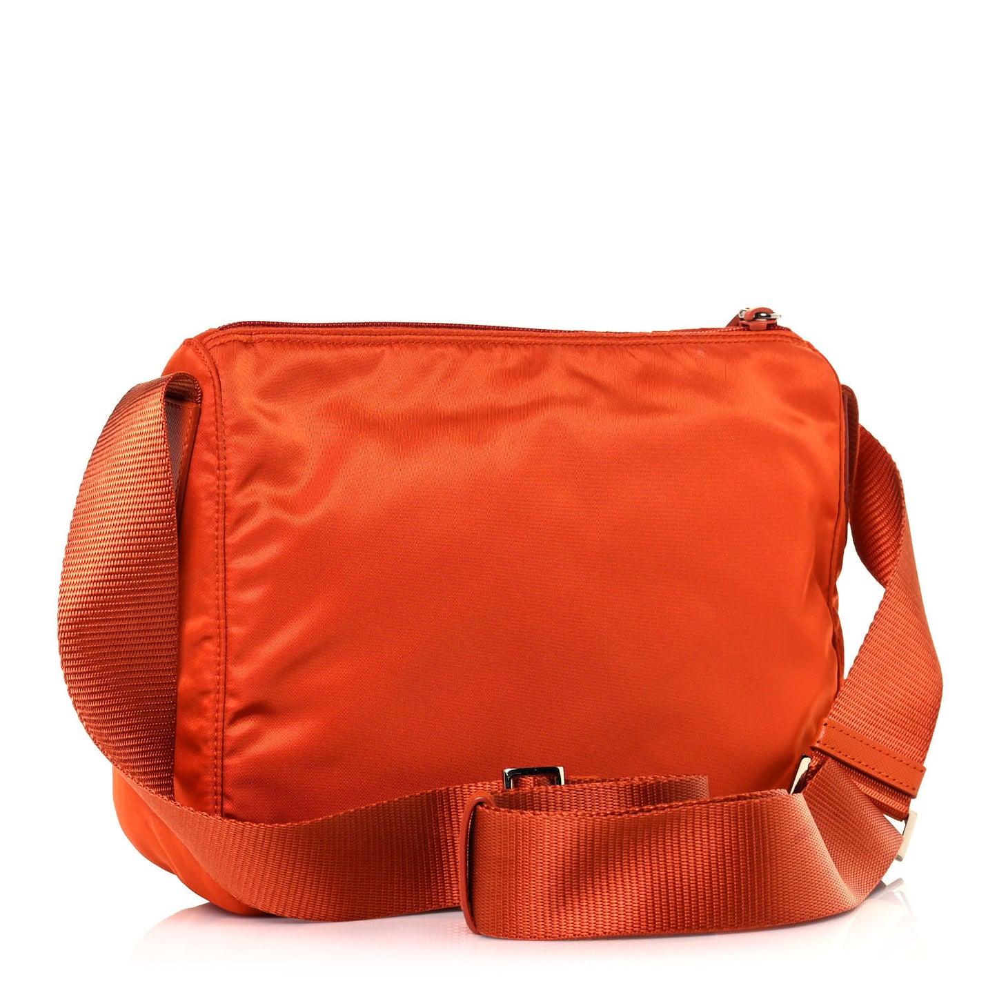 Tessuto Nylon Saffiano Messenger Bag Papaya