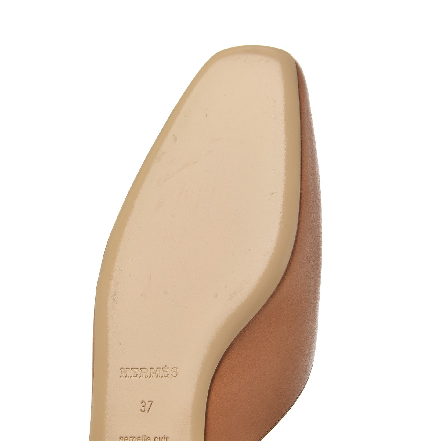 Calfskin Tangeria Mules 37 Naturel