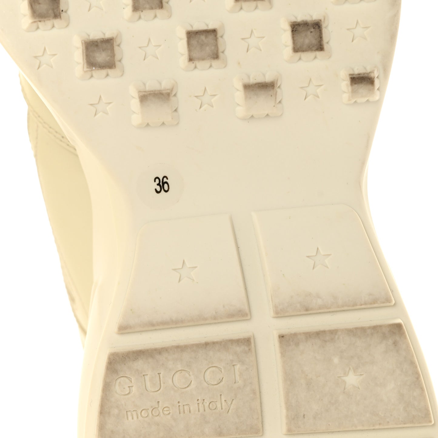 Calfskin Logo Womens Rhyton Sneakers 36 Ivory