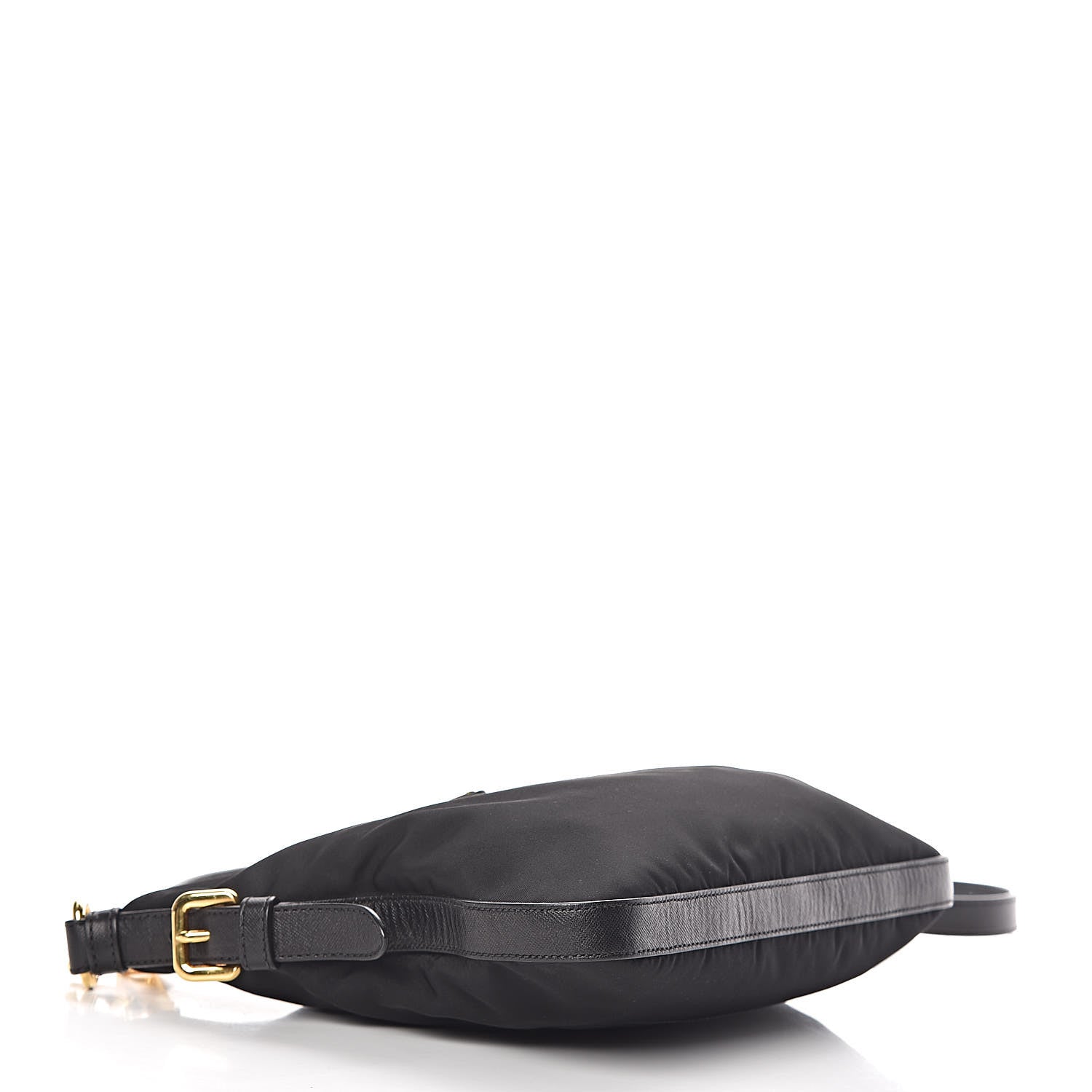 Prada Tessuto Nylon Saffiano Flat Messenger Bag Black 4 of 15