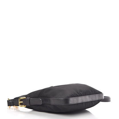 Prada Tessuto Nylon Saffiano Flat Messenger Bag Black 4 of 15