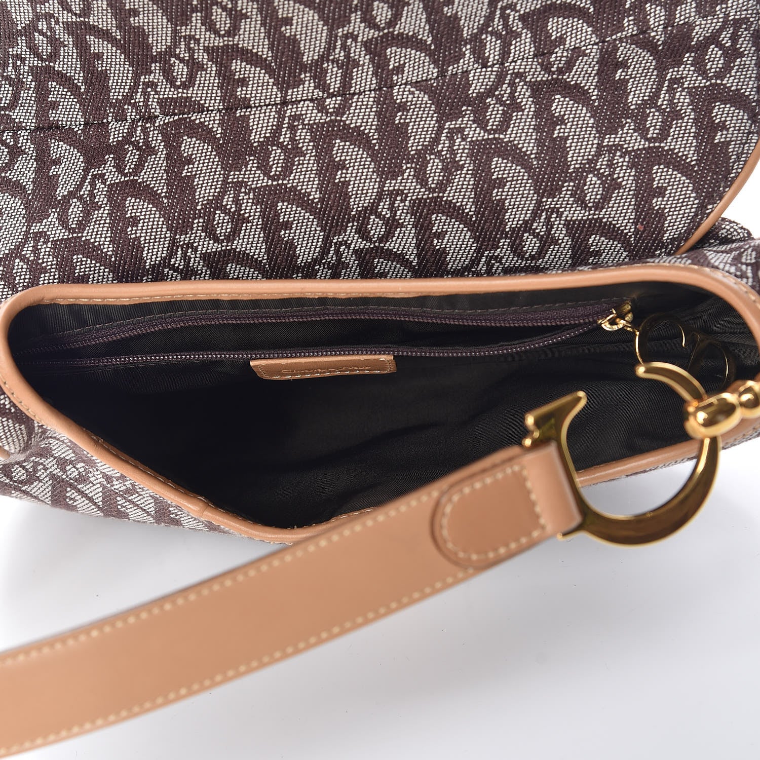 Christian Dior Monogram Saddle Bag Beige 5 of 7
