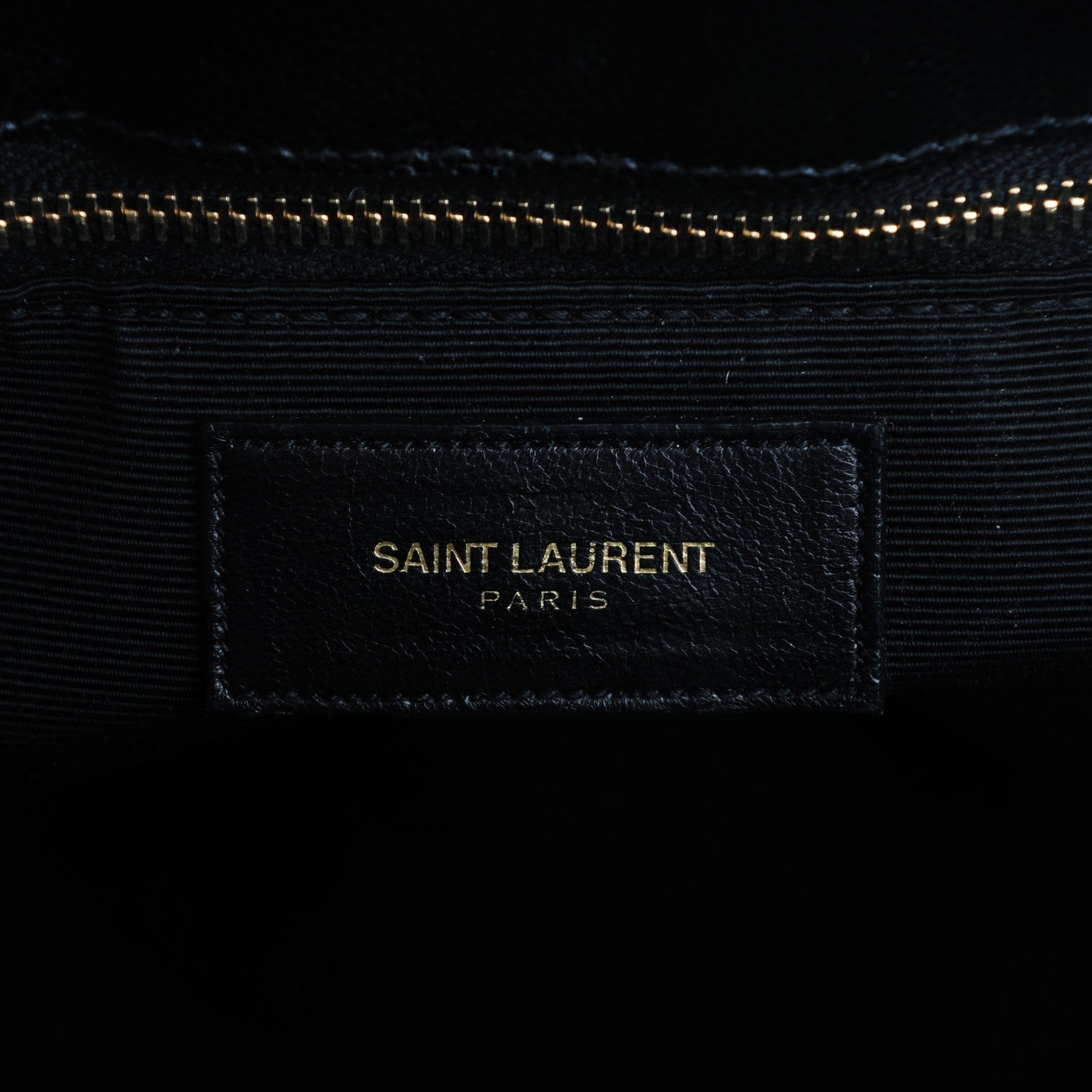 Saint Laurent Grain De Poudre Matelasse Chevron Monogram Shopping Bag Black 6 of 8