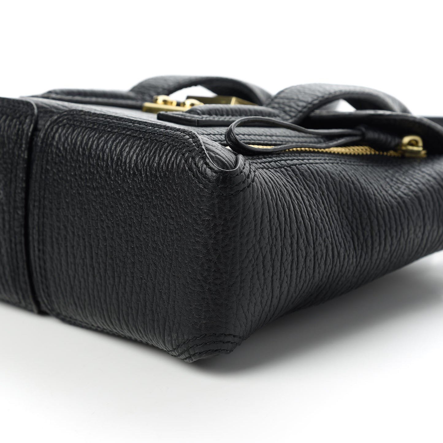Textured Calfskin Mini Pashli Satchel Black