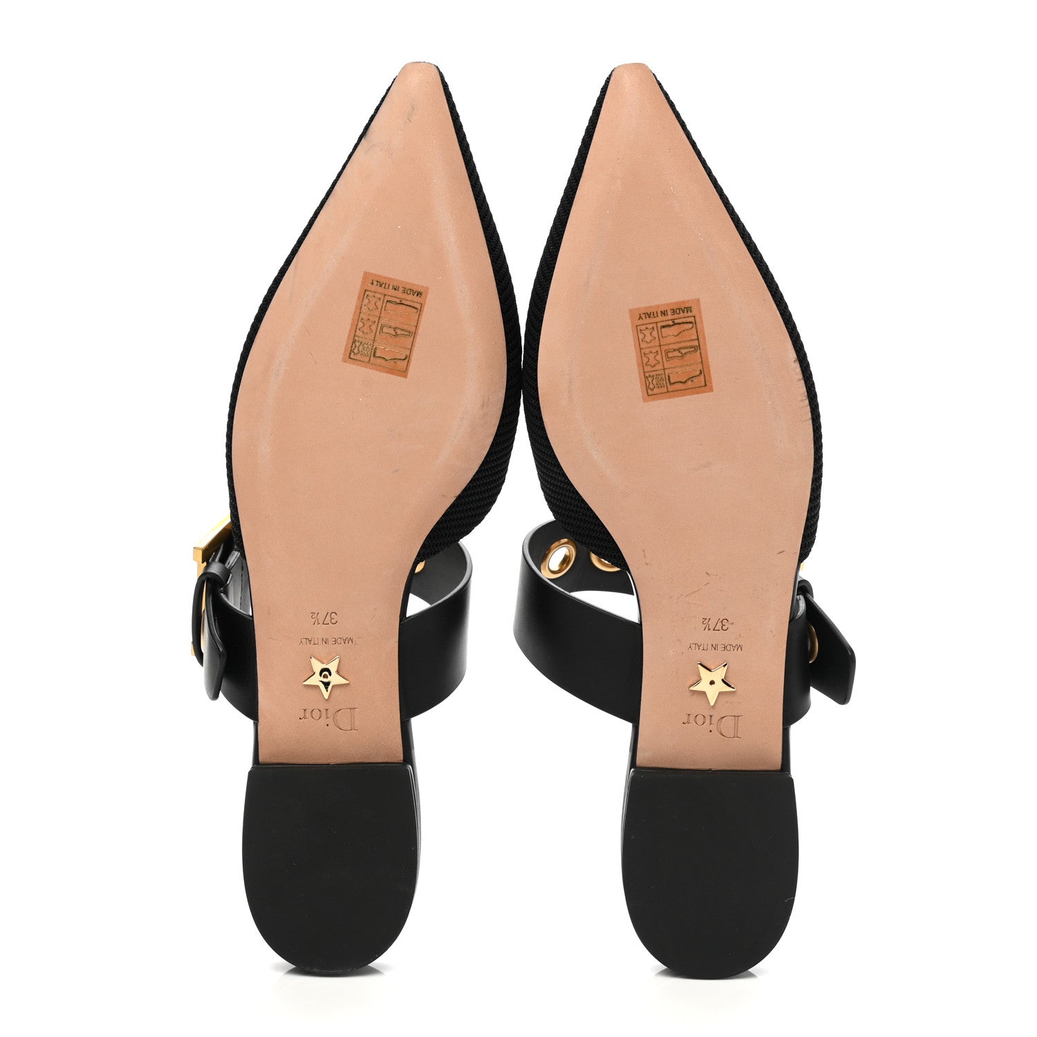 Christian Dior Technical Fabric D-Dior Ballerina Flat Mule 37.5 Black 5 of 8