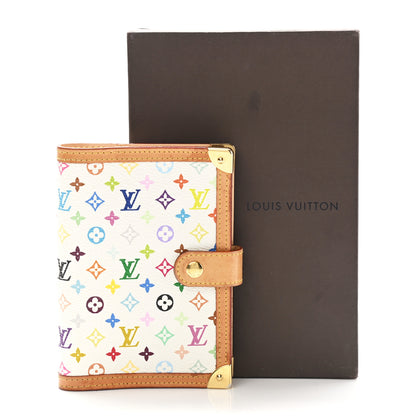 Louis Vuitton Monogram Multicolor Small Ring Agenda Cover White 8 of 8