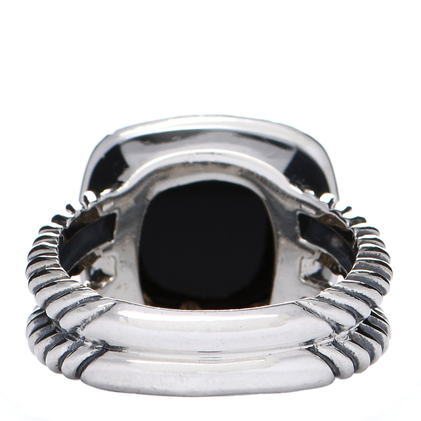 Sterling Silver Diamond Black Onyx 11mm Albion Ring 54 6.75